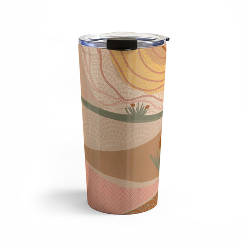 Leeya Makes Noise Rosy Sun and Hills Travel Mug