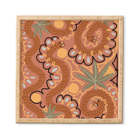Leeya Makes Noise Snakes and Dope Flowers Framed Wall Art