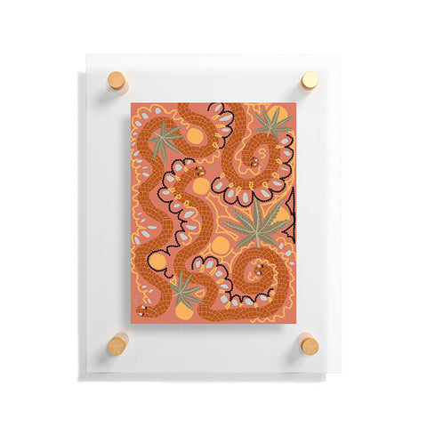 Leeya Makes Noise Snakes and Dope Flowers Floating Acrylic Print