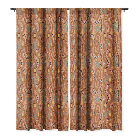 Leeya Makes Noise Snakes and Dope Flowers Blackout Window Curtain