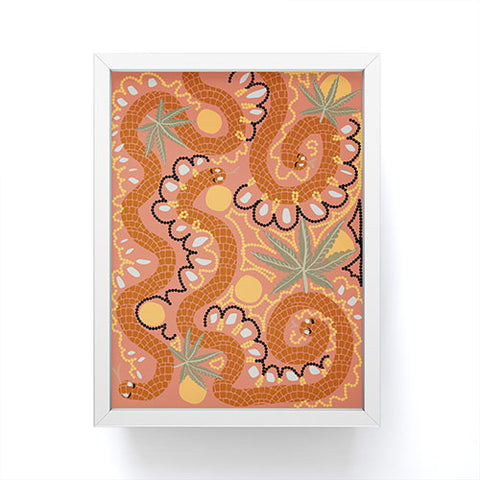 Leeya Makes Noise Snakes and Dope Flowers Framed Mini Art Print