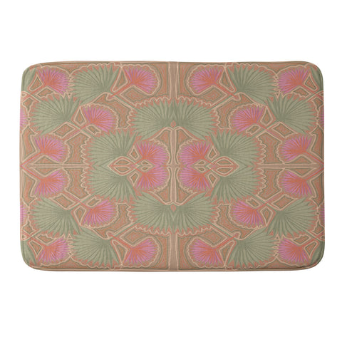 Leeya Makes Noise Sun Palms Dusk Tan Memory Foam Bath Mat