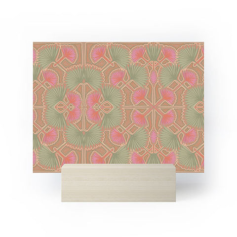 Leeya Makes Noise Sun Palms Dusk Tan Mini Art Print