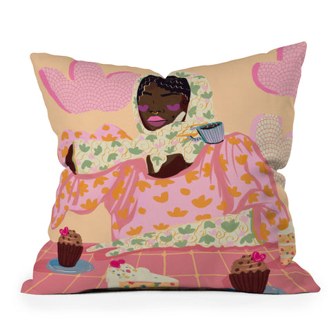 Leeya Makes Noise Sweet and Elegant Outdoor Throw Pillow