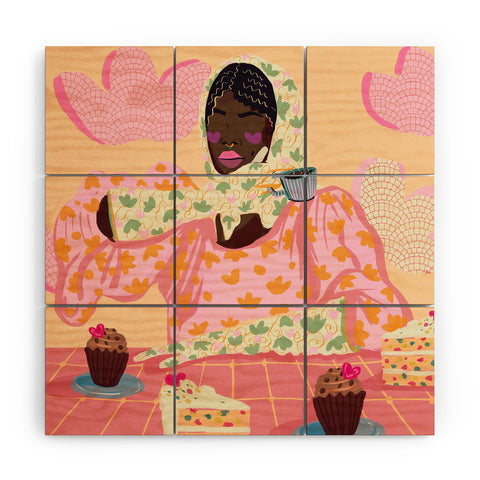 Leeya Makes Noise Sweet and Elegant Wood Wall Mural