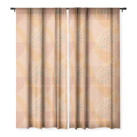 Leeya Makes Noise Tuscan Sunrise Sheer Window Curtain