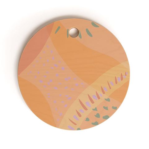 Leeya Makes Noise Tuscan Sunrise Cutting Board Round
