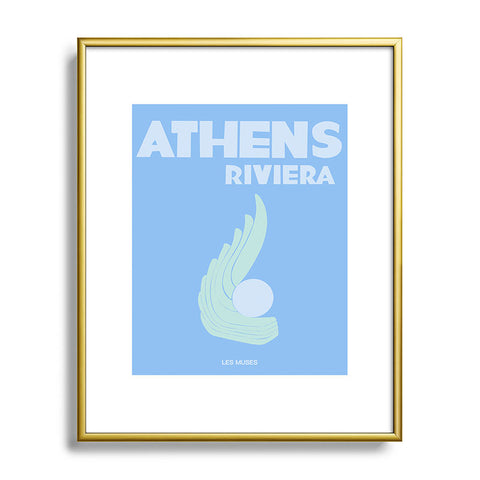 les muses athens riviera Metal Framed Art Print