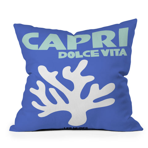 les muses capri dolce vita Throw Pillow