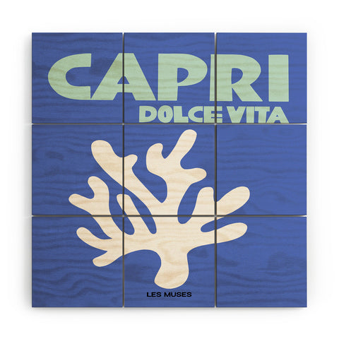 les muses capri dolce vita Wood Wall Mural