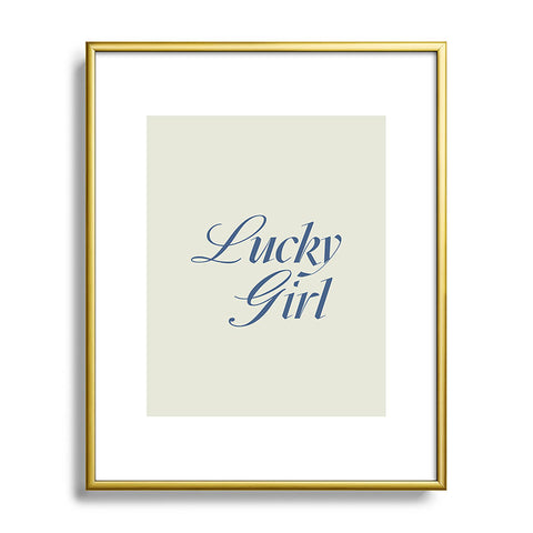 les muses lucky girl Metal Framed Art Print