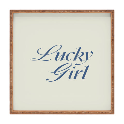 les muses lucky girl Square Tray