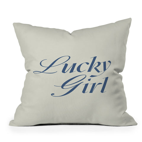 les muses lucky girl Outdoor Throw Pillow