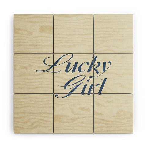 les muses lucky girl Wood Wall Mural