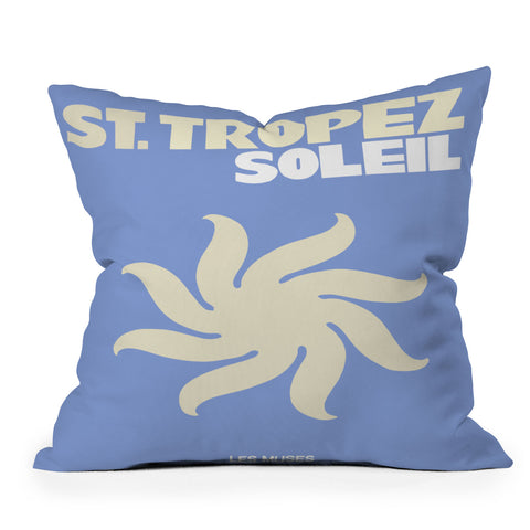 les muses st tropez soleil Outdoor Throw Pillow