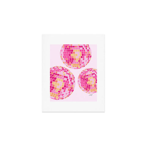 Lindsey Kay Co Disco Balls Illustration Pink Art Print