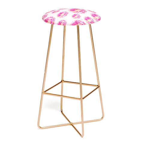 Lindsey Kay Co Disco Balls Illustration Pink Bar Stool