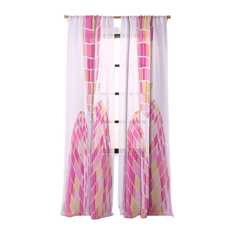 Lindsey Kay Co Disco Balls Illustration Pink Sheer Non Repeat