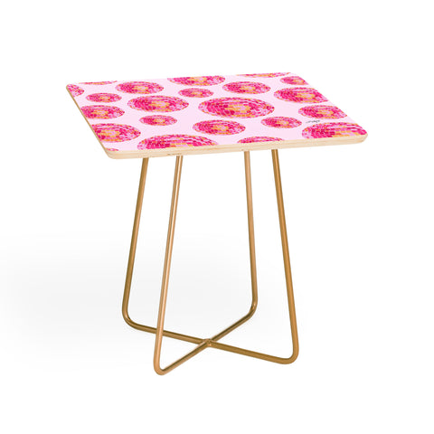 Lindsey Kay Co Disco Balls Illustration Pink Side Table