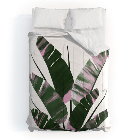 Lindsey Kay Collective Banana Leaf Plant Collage Comforter