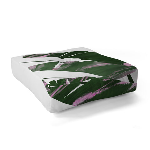 Lindsey Kay Collective Banana Leaf Plant Collage Floor Pillow Square