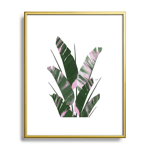 Lindsey Kay Collective Banana Leaf Plant Collage Metal Framed Art Print