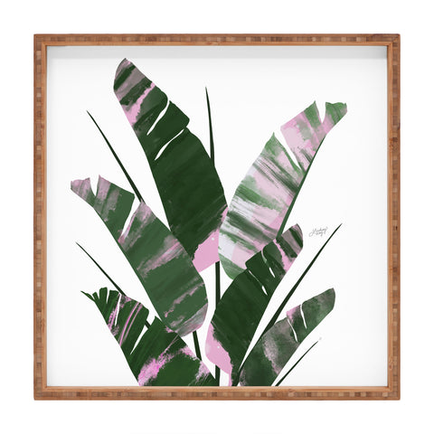 Lindsey Kay Collective Banana Leaf Plant Collage Square Tray
