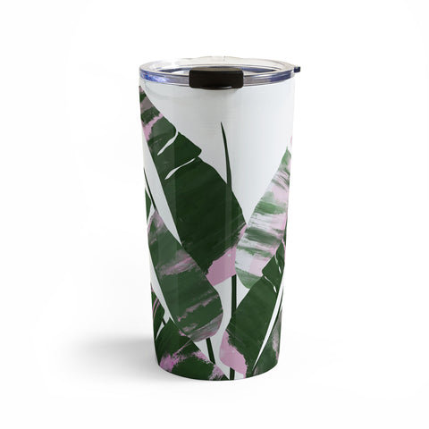 Lindsey Kay Collective Banana Leaf Plant Collage Travel Mug