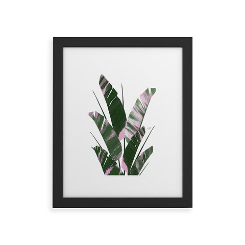 Lindsey Kay Collective Banana Leaf Plant Collage Framed Art Print