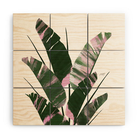 Lindsey Kay Collective Banana Leaf Plant Collage Wood Wall Mural