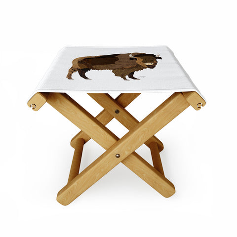Lindsey Kay Collective Buffalo Collage Folding Stool