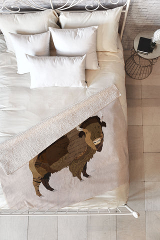 Lindsey Kay Collective Buffalo Collage Fleece Throw Blanket