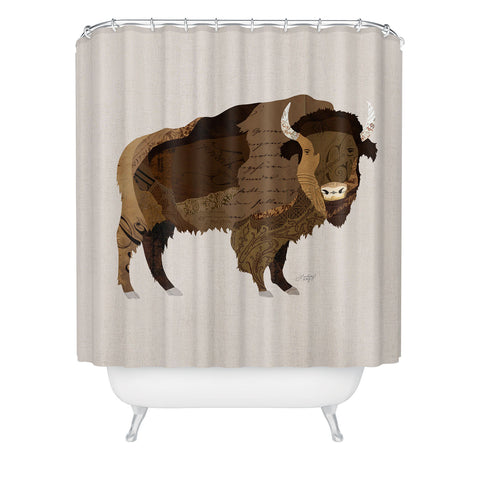 Lindsey Kay Collective Buffalo Collage Shower Curtain