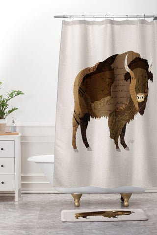 Lindsey Kay Collective Buffalo Collage Shower Curtain And Mat