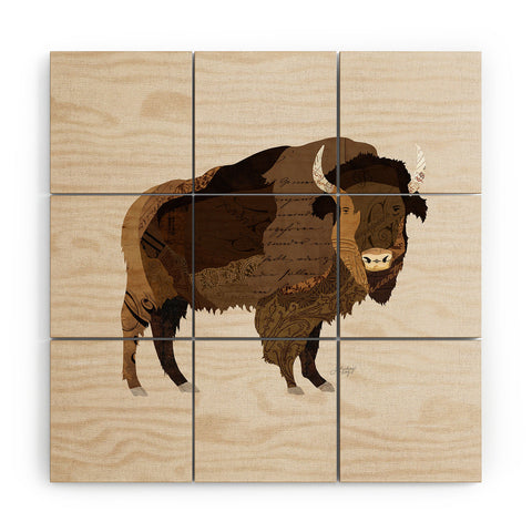 Lindsey Kay Collective Buffalo Collage Wood Wall Mural