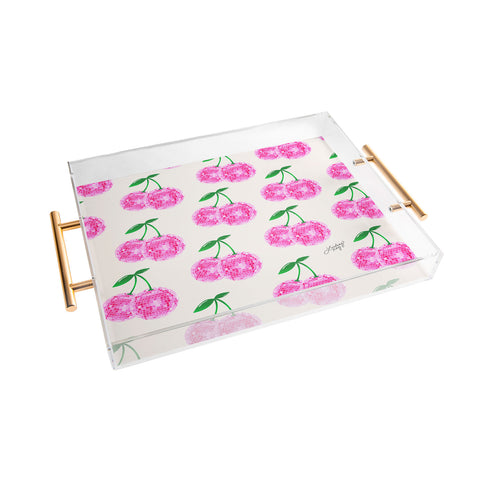 Lindsey Kay Collective Disco Ball Cherries Acrylic Tray