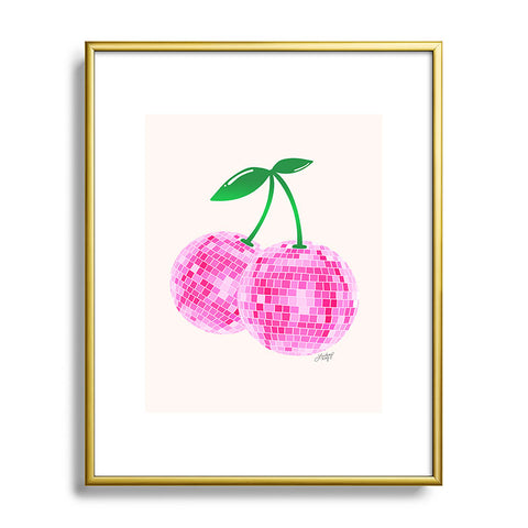 Lindsey Kay Collective Disco Ball Cherries Metal Framed Art Print