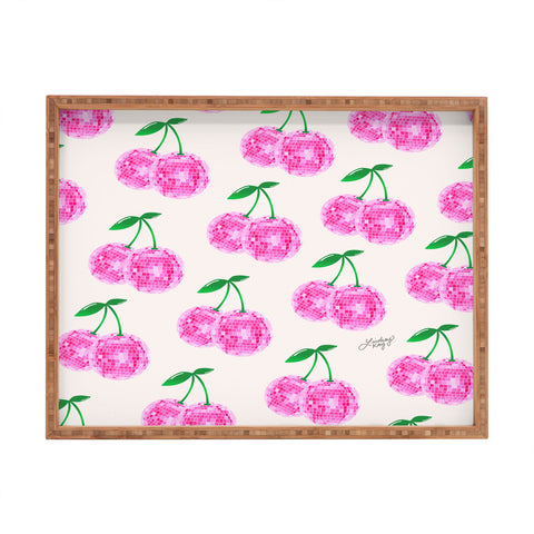 Lindsey Kay Collective Disco Ball Cherries Rectangular Tray