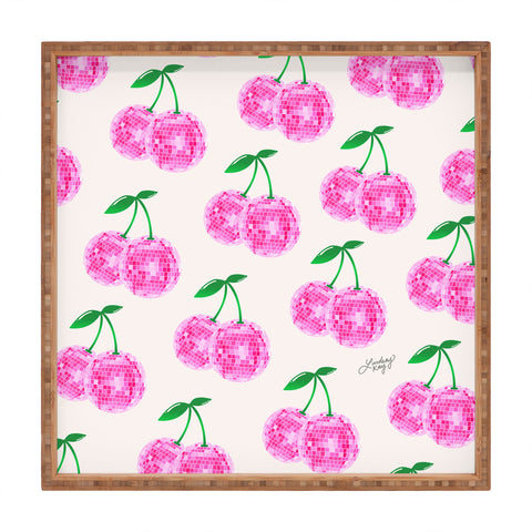 Lindsey Kay Collective Disco Ball Cherries Square Tray