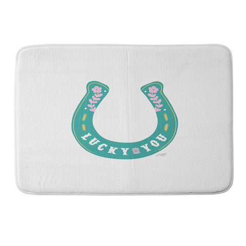 Lindsey Kay Collective Lucky You Horse Shoe Memory Foam Bath Mat