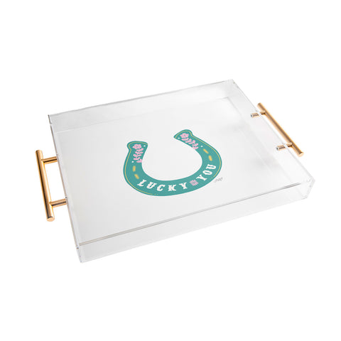 Lindsey Kay Collective Lucky You Horse Shoe Acrylic Tray