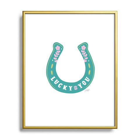 Lindsey Kay Collective Lucky You Horse Shoe Metal Framed Art Print