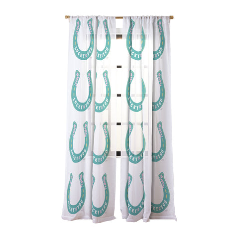 Lindsey Kay Collective Lucky You Horse Shoe Sheer Window Curtain