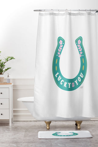 Lindsey Kay Collective Lucky You Horse Shoe Shower Curtain And Mat