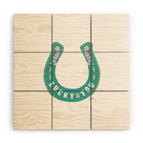 Lindsey Kay Collective Lucky You Horse Shoe Wood Wall Mural