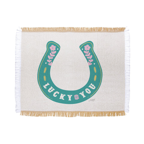 Lindsey Kay Collective Lucky You Horse Shoe Throw Blanket