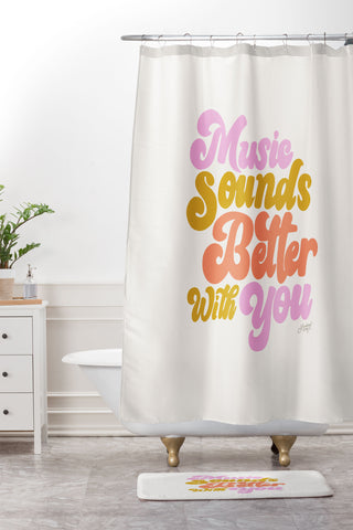 Lindsey Kay Collective Music Sounds Better With You Shower Curtain And Mat