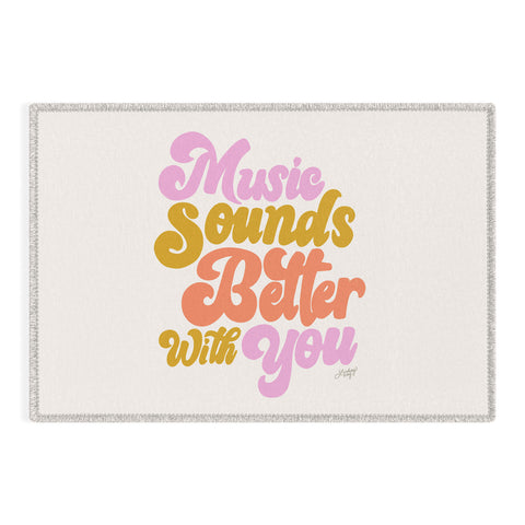 Lindsey Kay Collective Music Sounds Better With You Outdoor Rug