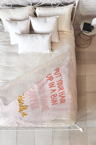Lindsey Kay Collective Put Your Hair Up Fleece Throw Blanket