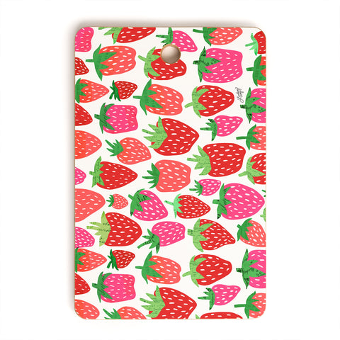 Lindsey Kay Collective Strawberries Lindsey Kay Cutting Board Rectangle